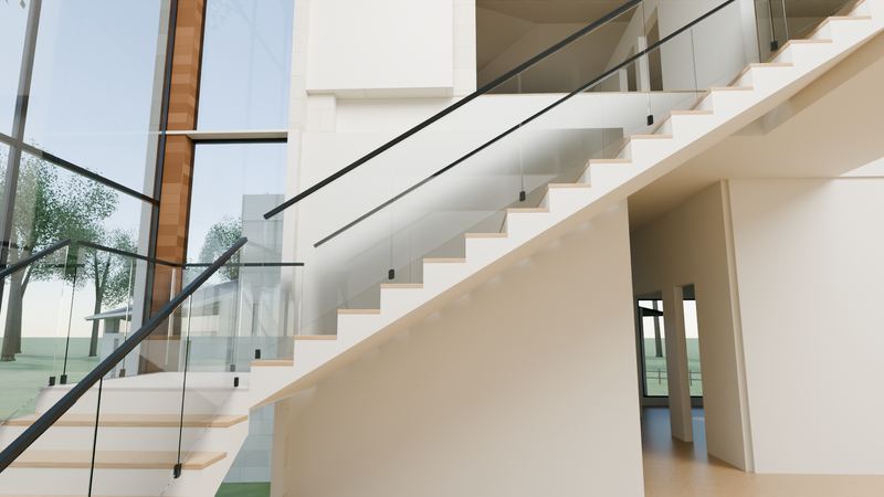 Foyer and stair interior study