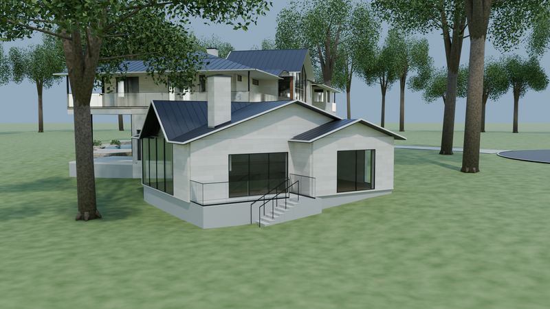 Massing study of the owner's wing