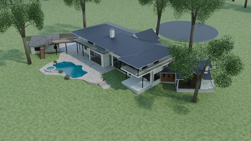 Terrain overview of the 417 Carter lot