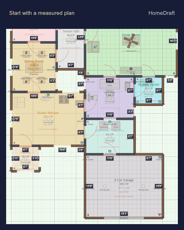 Animated: one wall, three layouts