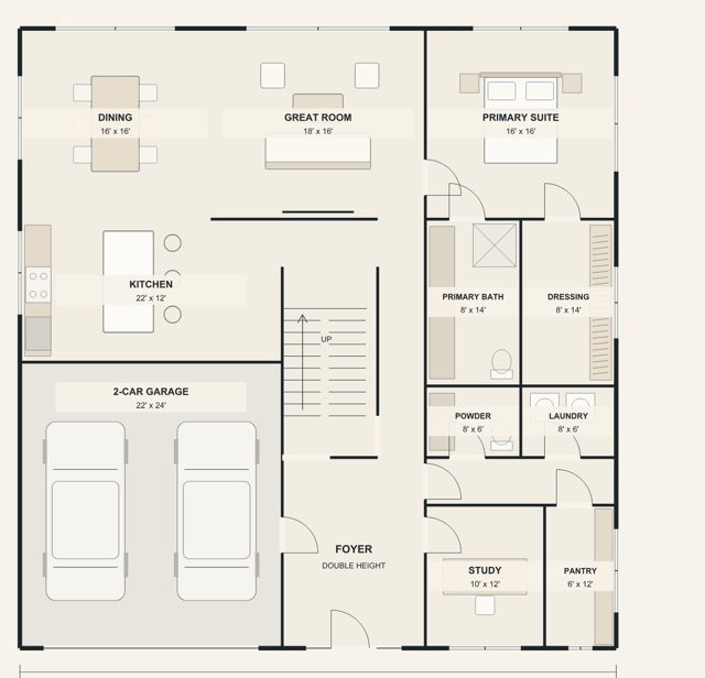 Option F — ground floor