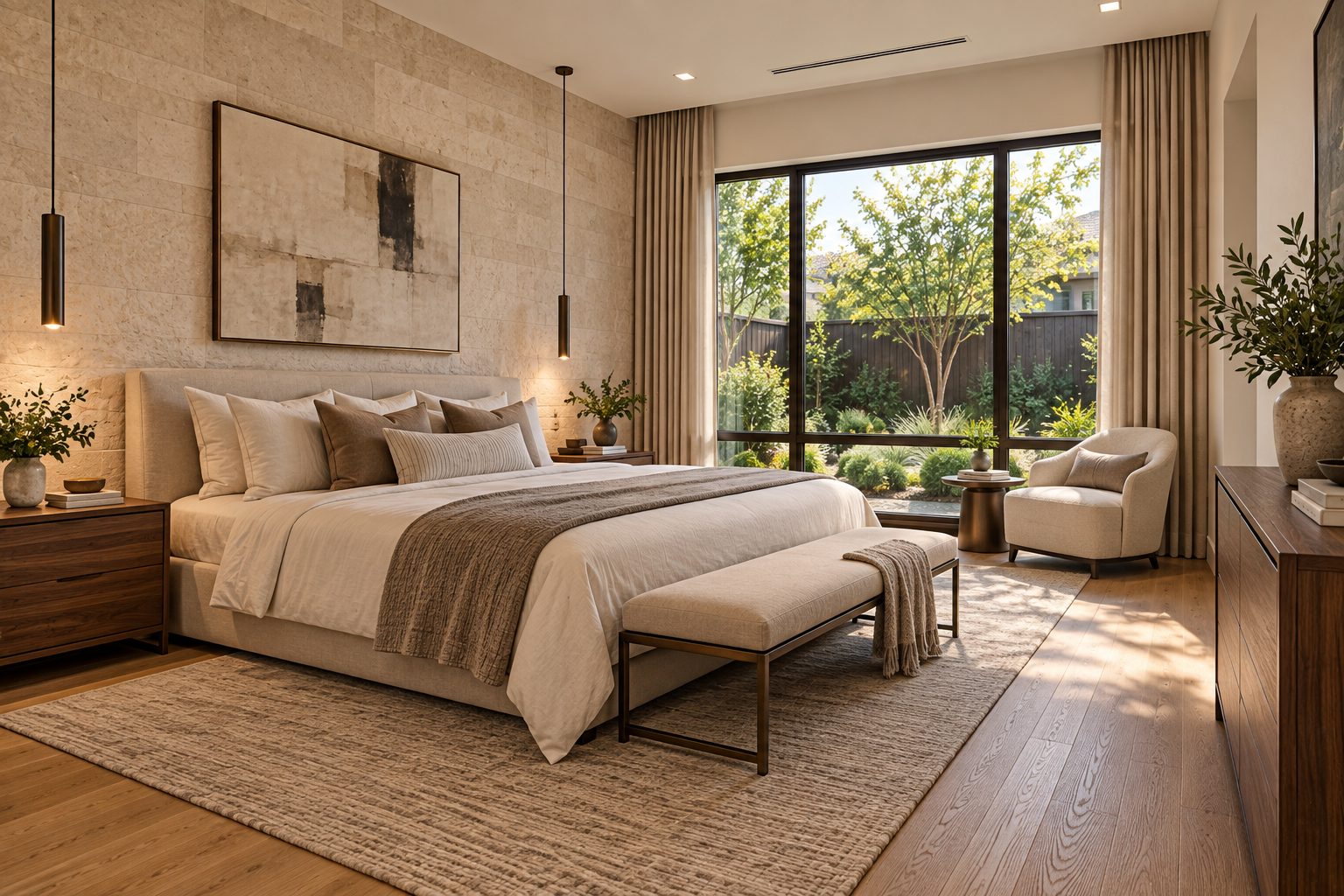Primary suite of the Kaye Contemporary concept