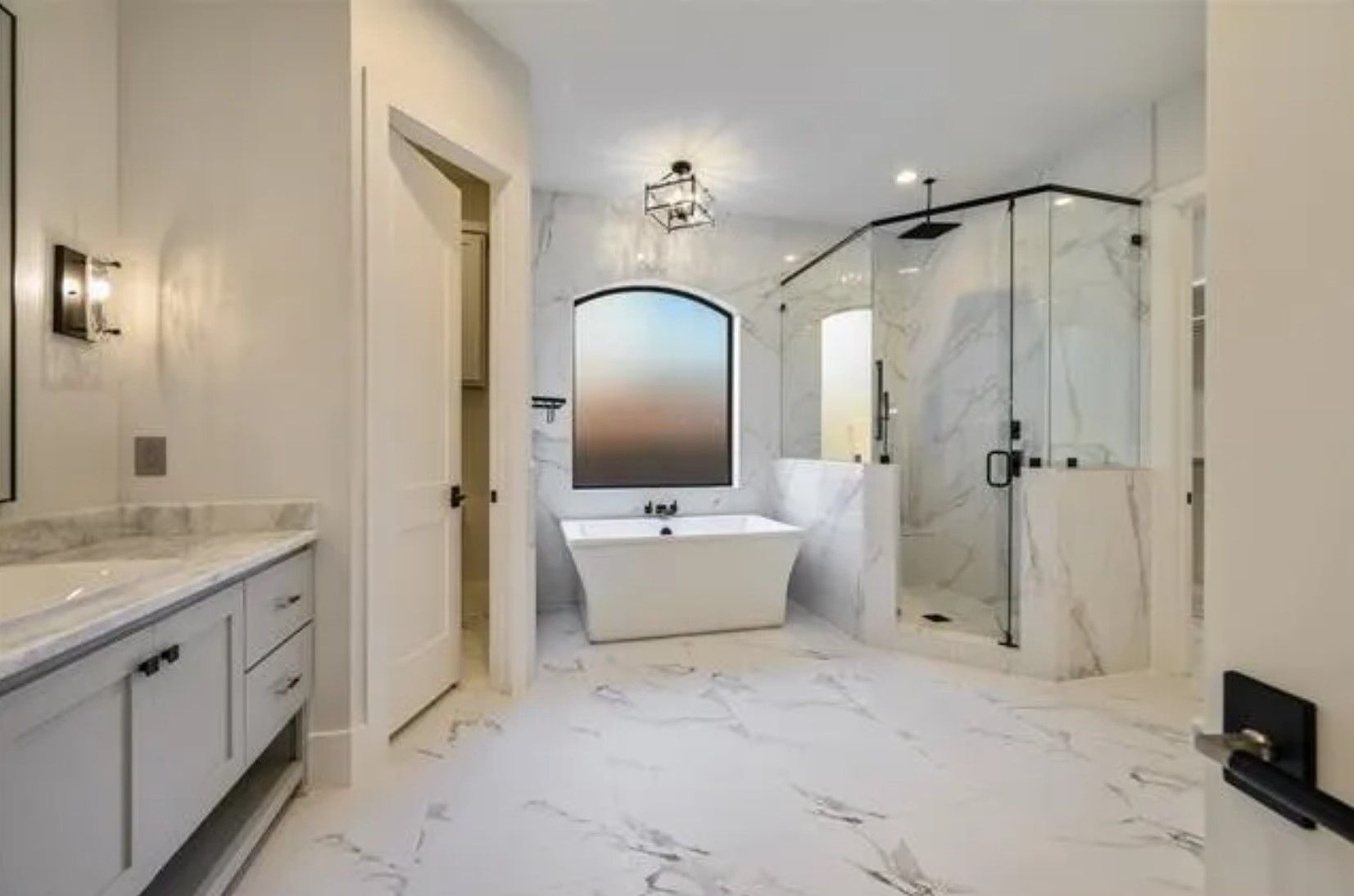 Marble spa bathroom
