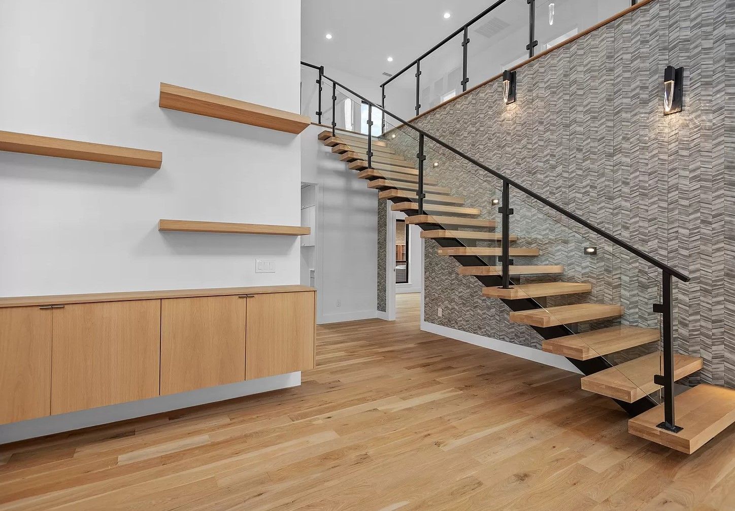 Finished floating stair